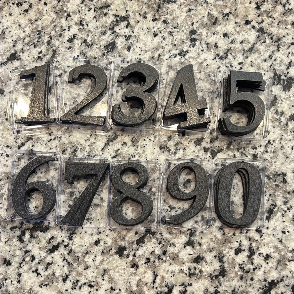 Black Number Set